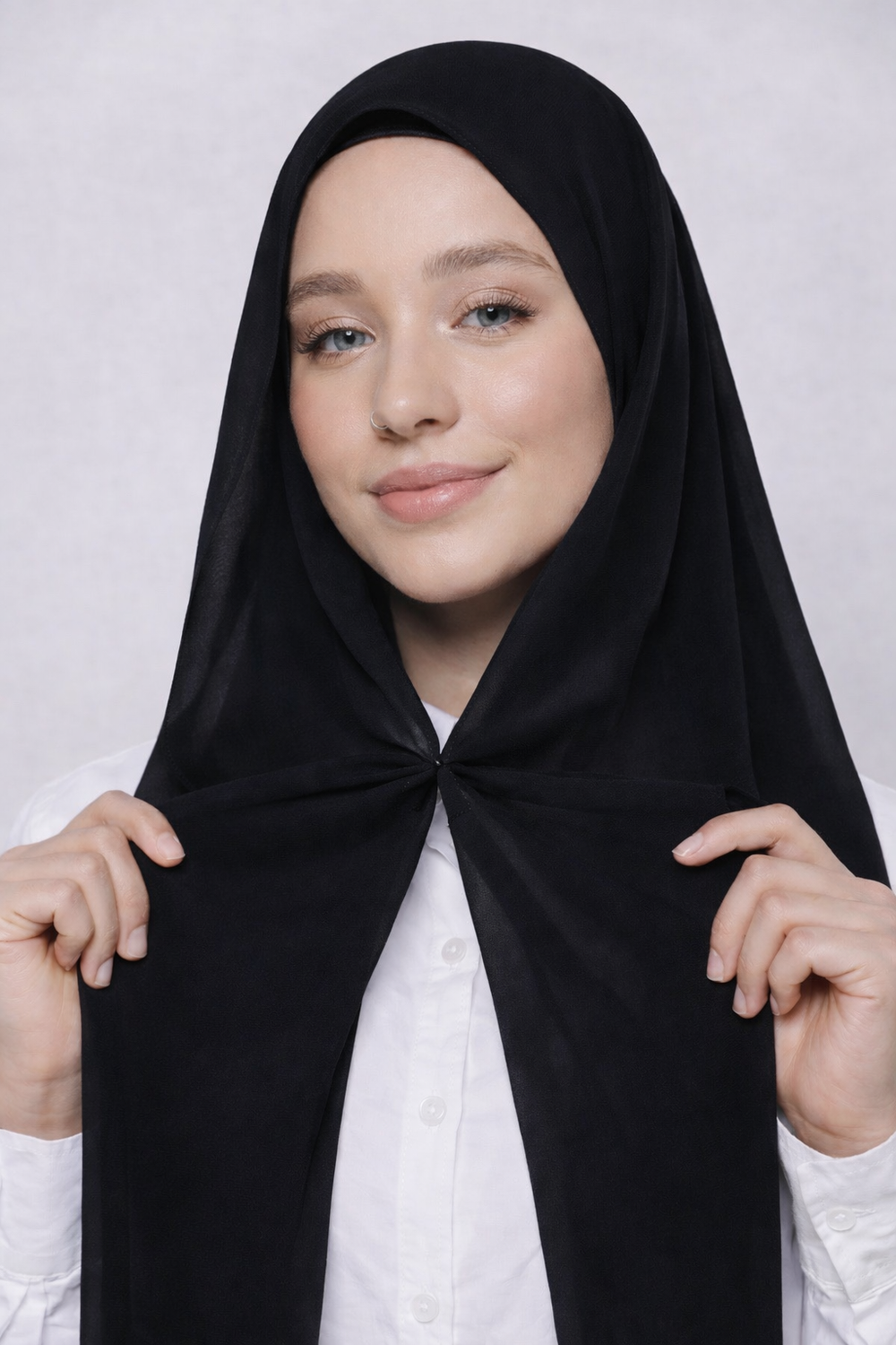 UJ™ Magnetic Instant Hijab by UJ - 72 x 21 (Inches) in use